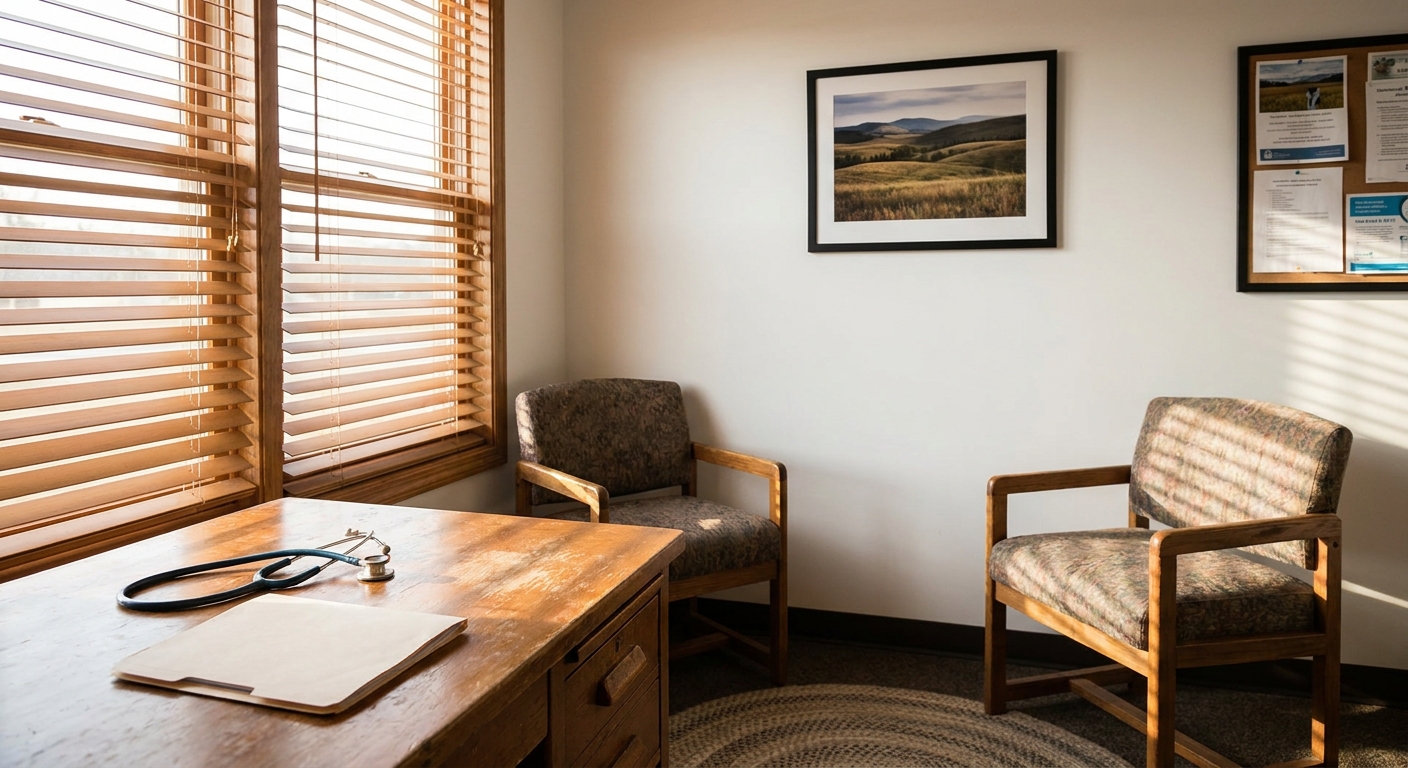 Empty consultation room with two chairs and natural lighting at Carolina Energetics clinic in Salisbury, NC